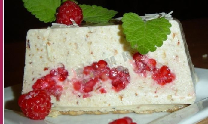 Торт творожный с желатином ягодами