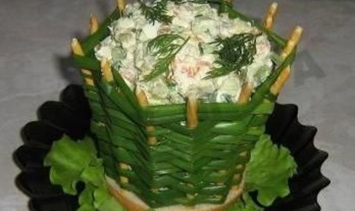 Салат Корзинка с начинкой