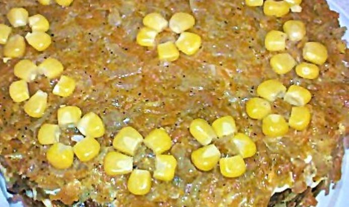 Торт из печени с рисом