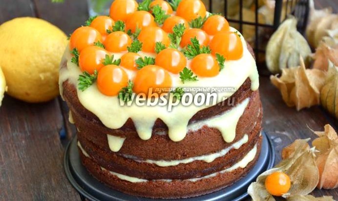 Лимонный торт с физалисом