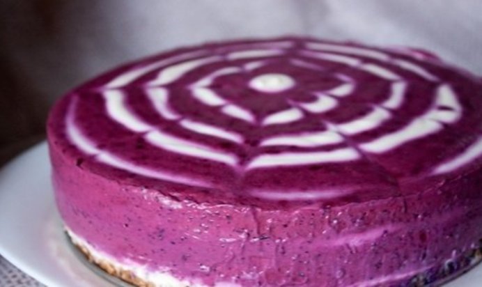 Черничный торт без выпечки