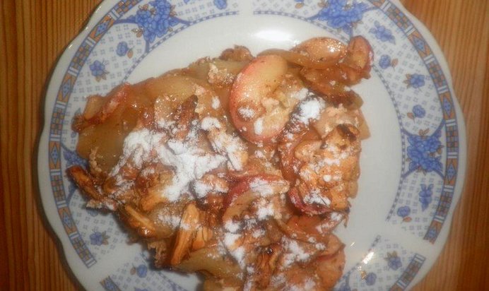 Пирог с овсянкой и яблоками