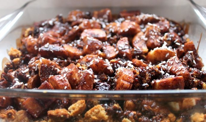 Шоколадно-Банановый торт на песочной основе