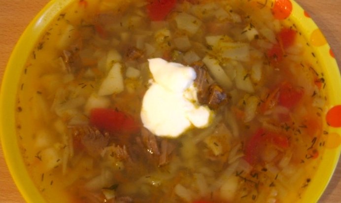 Щи с говядиной