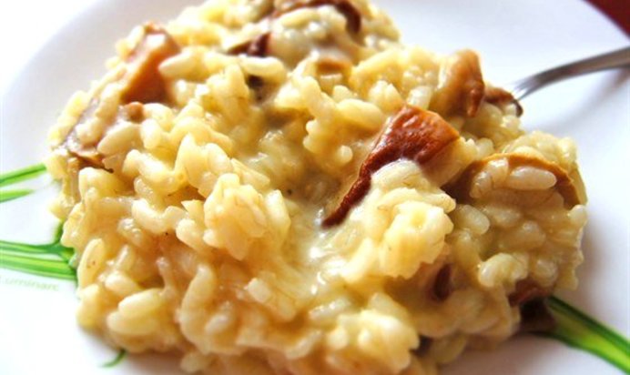 Ризотто с белыми грибами и сливками