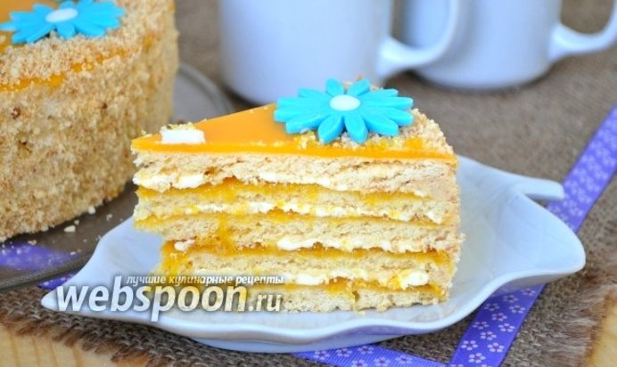 Песочный апельсиновый торт