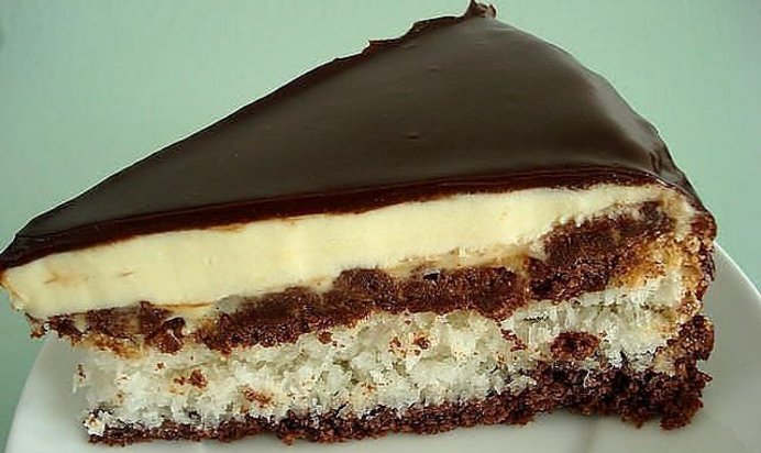 Кокосовый торт с заварным кремом