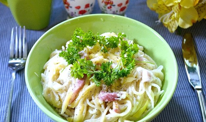 Паста под соусом Карбонара