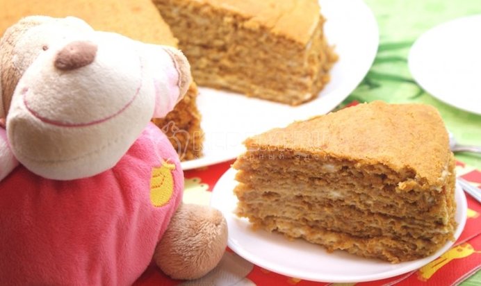 Торт «Медовая новинка»