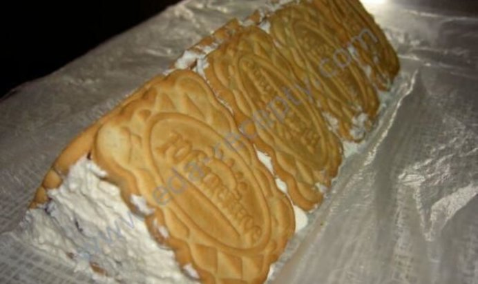 Торт Творожный домик из печенья и творога