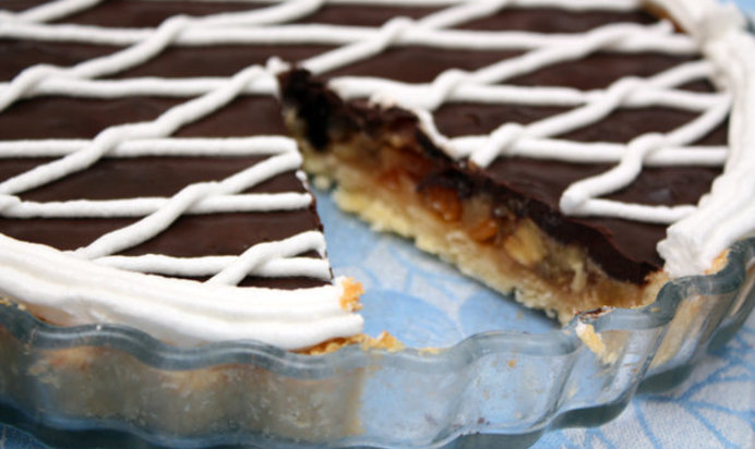 Шоколадный торт с ириской