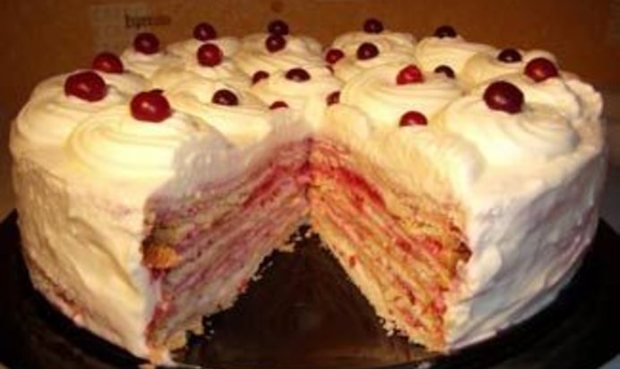 Клюквенный торт