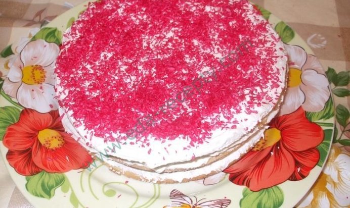 Торт сливочный