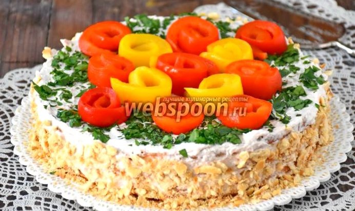 Торт овощной закусочный со сливочным кремом