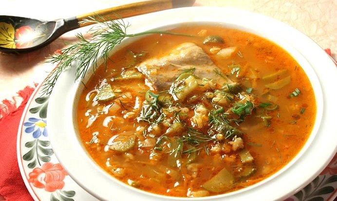 Рассольник с рисом