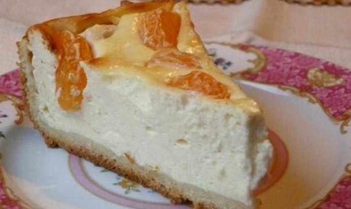 Творожный пирог с мандаринами