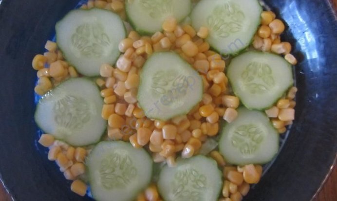 Салат огурец крабовые палочки рис