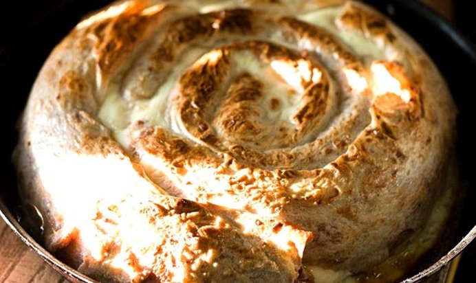 Пирог из лаваша с мясной начинкой