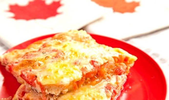 Омлет в духовке с помидорами