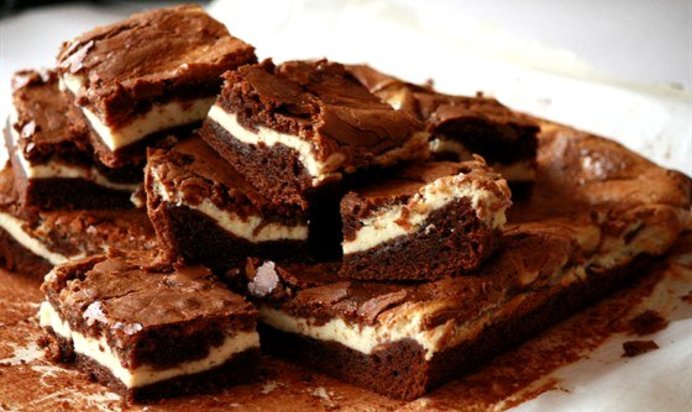 Брауни со сливочной сырной начинкой