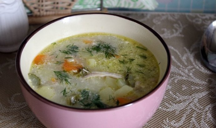 Рассольник с многозерновыми хлопьями