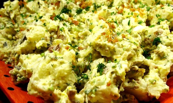 Картофельный салат с беконом