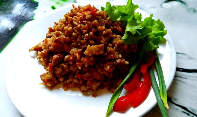 Гречка со свининой