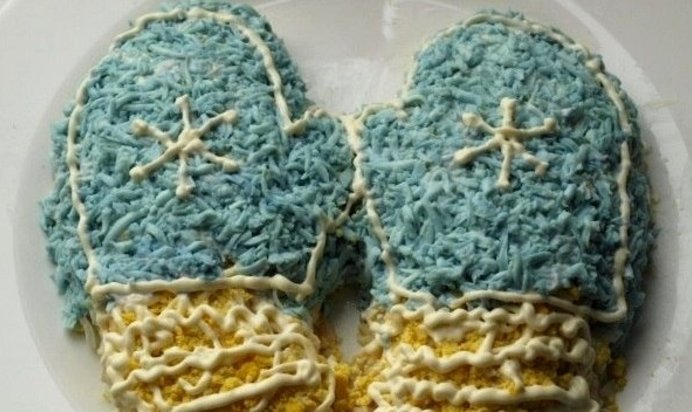 Салат Рукавички для Снегурки