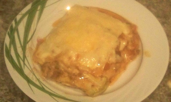 Мясная лазанья с кабачками