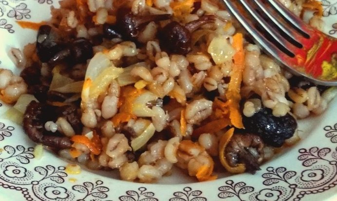 Перловая каша с опятами