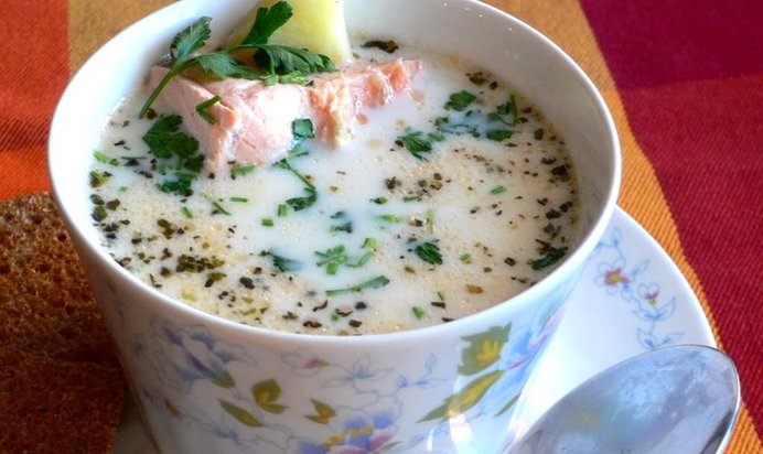 Норвежский рыбный суп со сливками