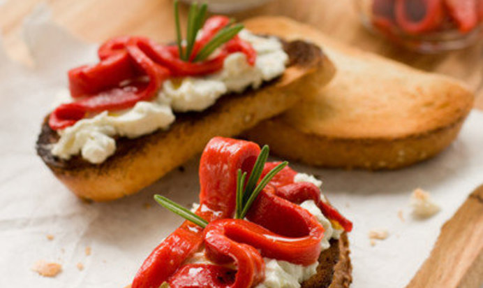 Брускетта со сладким перцем