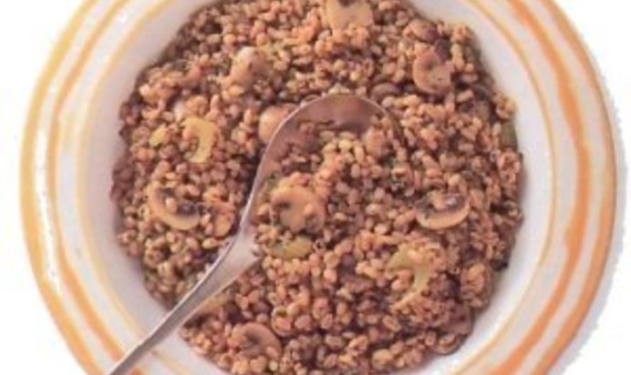 Плов из ячменя с грибами