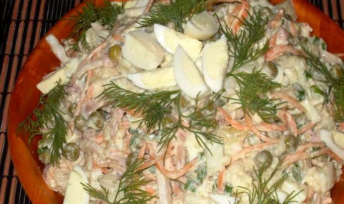 Салат Биг-Бен с ветчиной