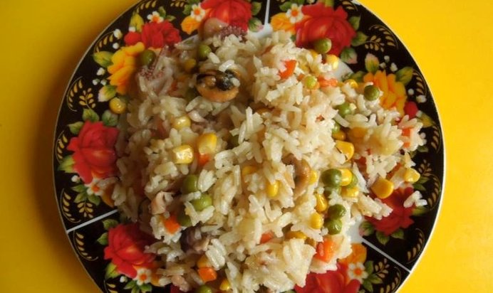 Ризотто с морепродуктами в мультиварке