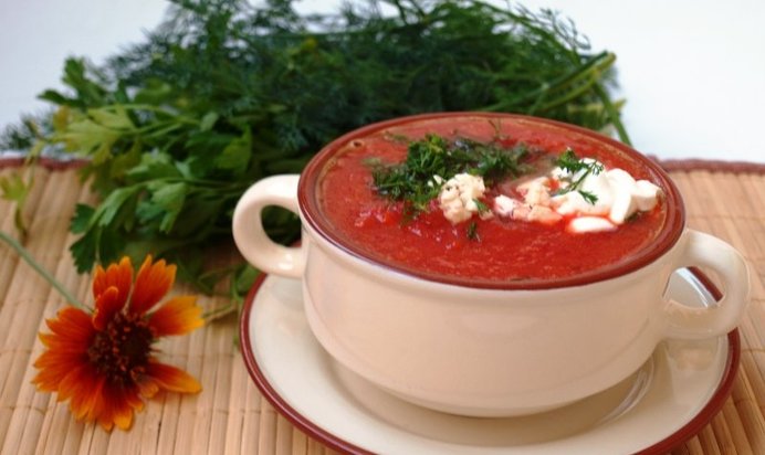 Крем-борщ из яблок и свеклы