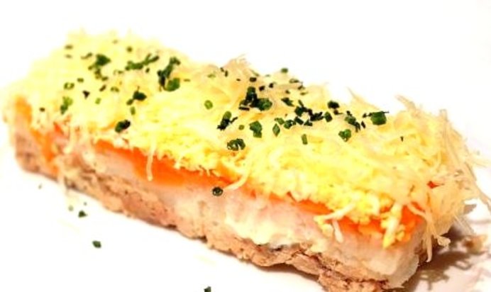 Салат Мимоза с сардиной