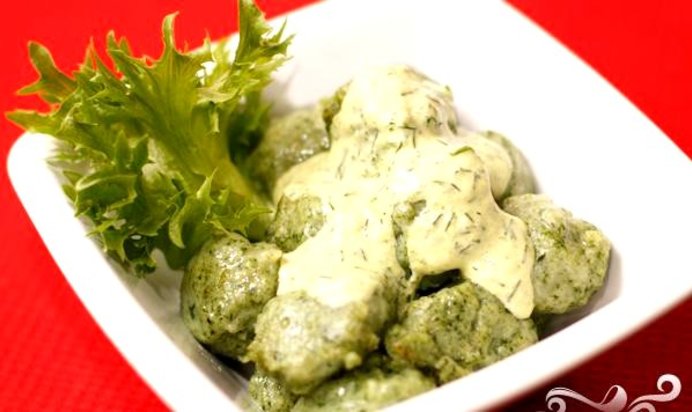 Картофельные клецки со шпинатом