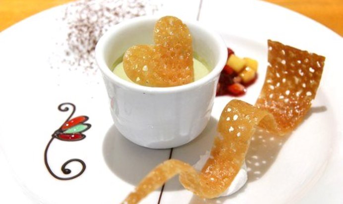 Замороженное суфле из зеленого чая