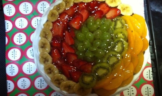 Бисквитный торт с творожным суфле