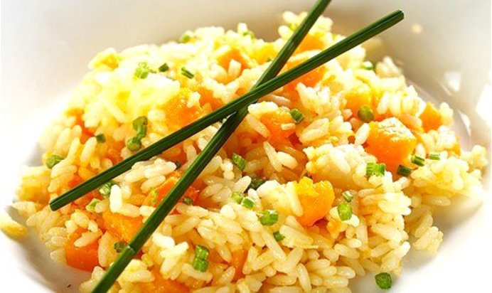 Ризотто с тыквой и колбасой