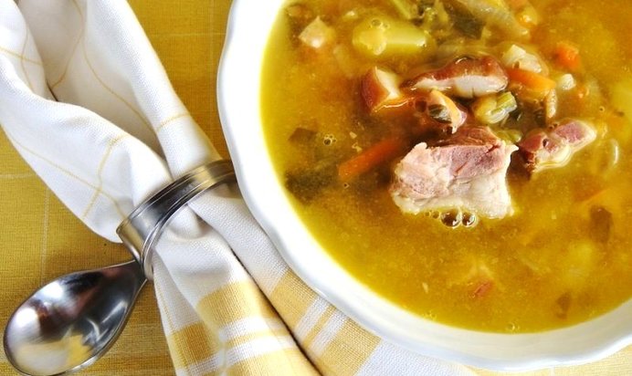 Гороховый суп с беконом