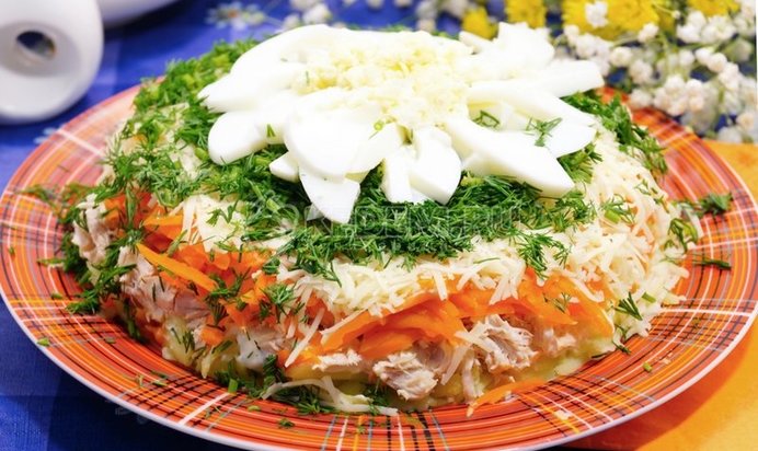 Салат «Хризантема»