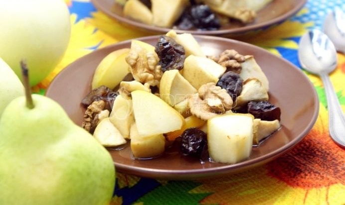 Фрукты запеченные в медовом сиропе