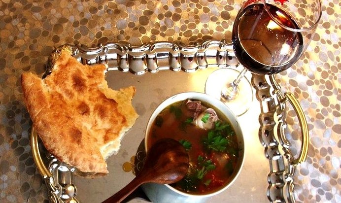 Шулюм из баранины на костре