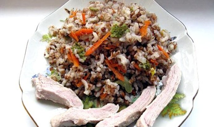 Гречка с брокколи