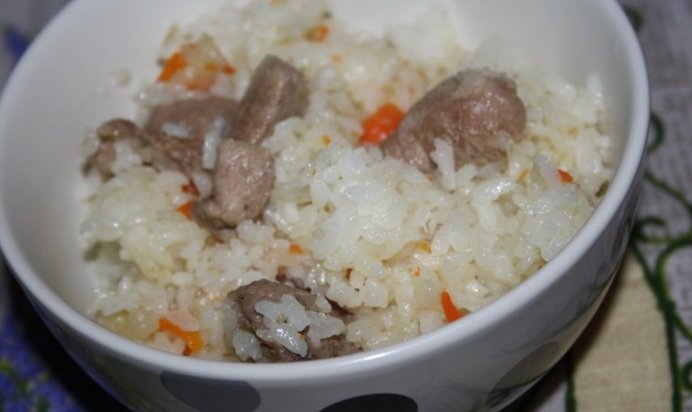 Каша рисовая с индейкой