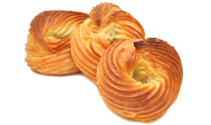 Эклеры с кремом из ветчины