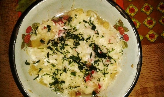 Теплый салат из овощей