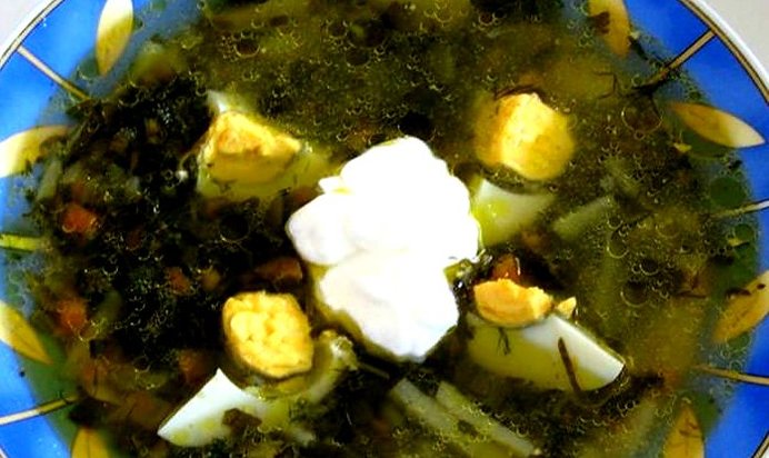 Щи из шпината